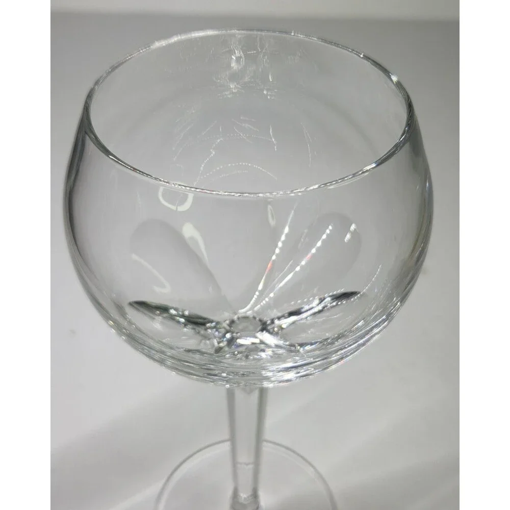 Waterford Crystal NEVE Wine Goblet Glass Water Signed 7.75
